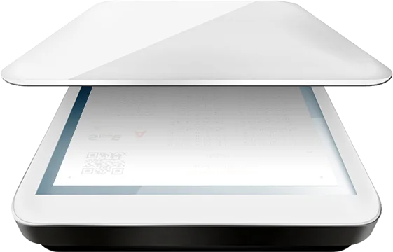 Scanner digitalizando cartões-resposta